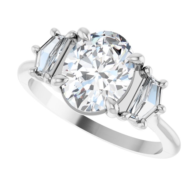 1 3/4 CTW Lab-Grown Diamond Three-Stone Engagement Ring
