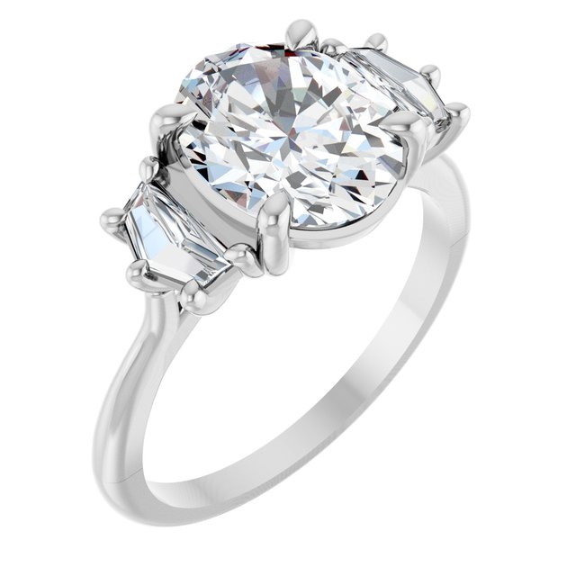 2 1/2 CTW Lab-Grown Diamond Three-Stone Engagement Ring