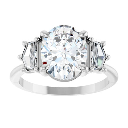 2 1/2 CTW Lab-Grown Diamond Three-Stone Engagement Ring