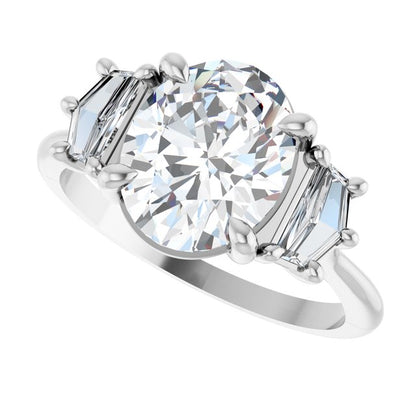 2 1/2 CTW Lab-Grown Diamond Three-Stone Engagement Ring