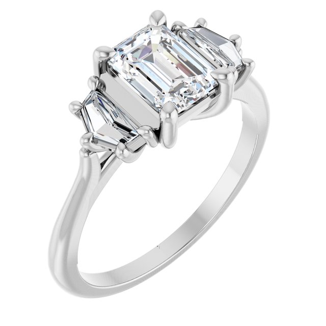 1 1/2 CTW Lab-Grown Diamond Three-Stone Engagement Ring, 14.5 x 8.1 mm