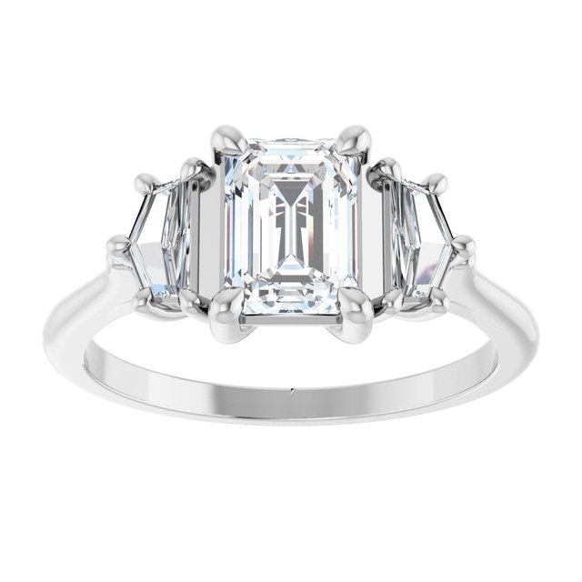 1 1/2 CTW Lab-Grown Diamond Three-Stone Engagement Ring, 14.5 x 8.1 mm