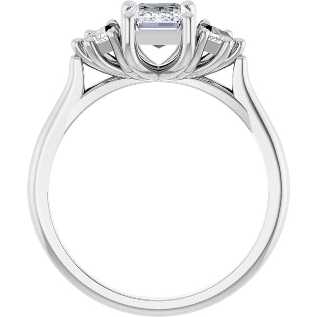 1 1/2 CTW Lab-Grown Diamond Three-Stone Engagement Ring, 14.5 x 8.1 mm