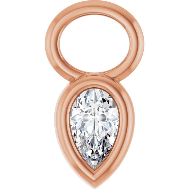 1/5 CT Lab-Grown Diamond Hoop Dangle, 6.17 mm x 11.7 mm