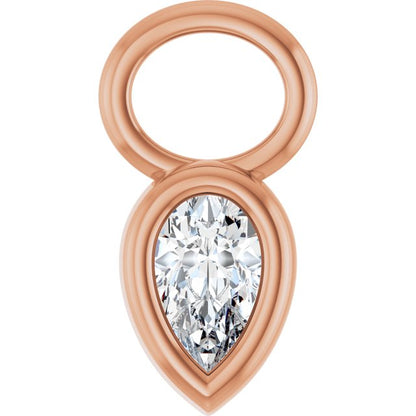 1/5 CT Lab-Grown Diamond Hoop Dangle, 6.17 mm x 11.7 mm