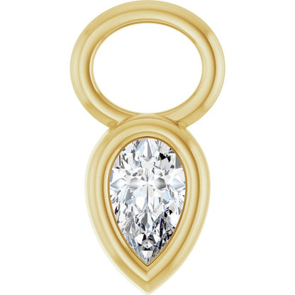 1/5 CT Lab-Grown Diamond Hoop Dangle, 6.17 mm x 11.7 mm