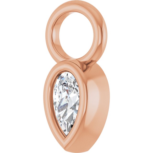 1/5 CT Natural Diamond Bezel Set Hoop Dangle