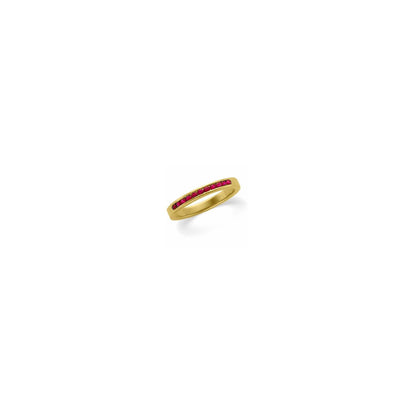 14K Yellow Gold Natural Ruby Anniversary Band