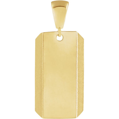 Engravable Dog Tag Pendant, 26.5 x 11 mm