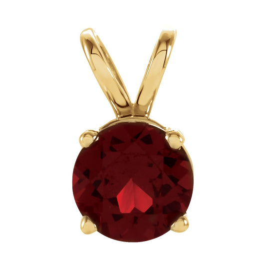14K Yellow Gold Natural Mozambique Garnet Pendant, 10.2 x 5.1 mm