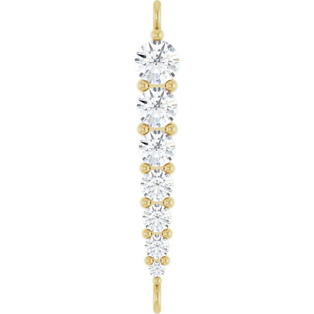 1/10 CTW Natural Diamond Graduated Bar Link