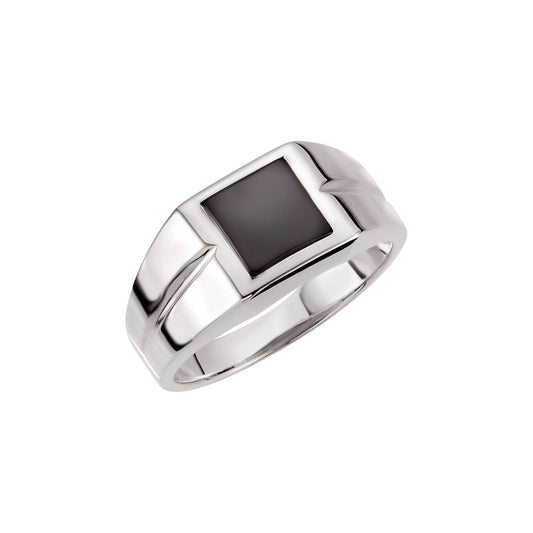 Natural Black Onyx Ring