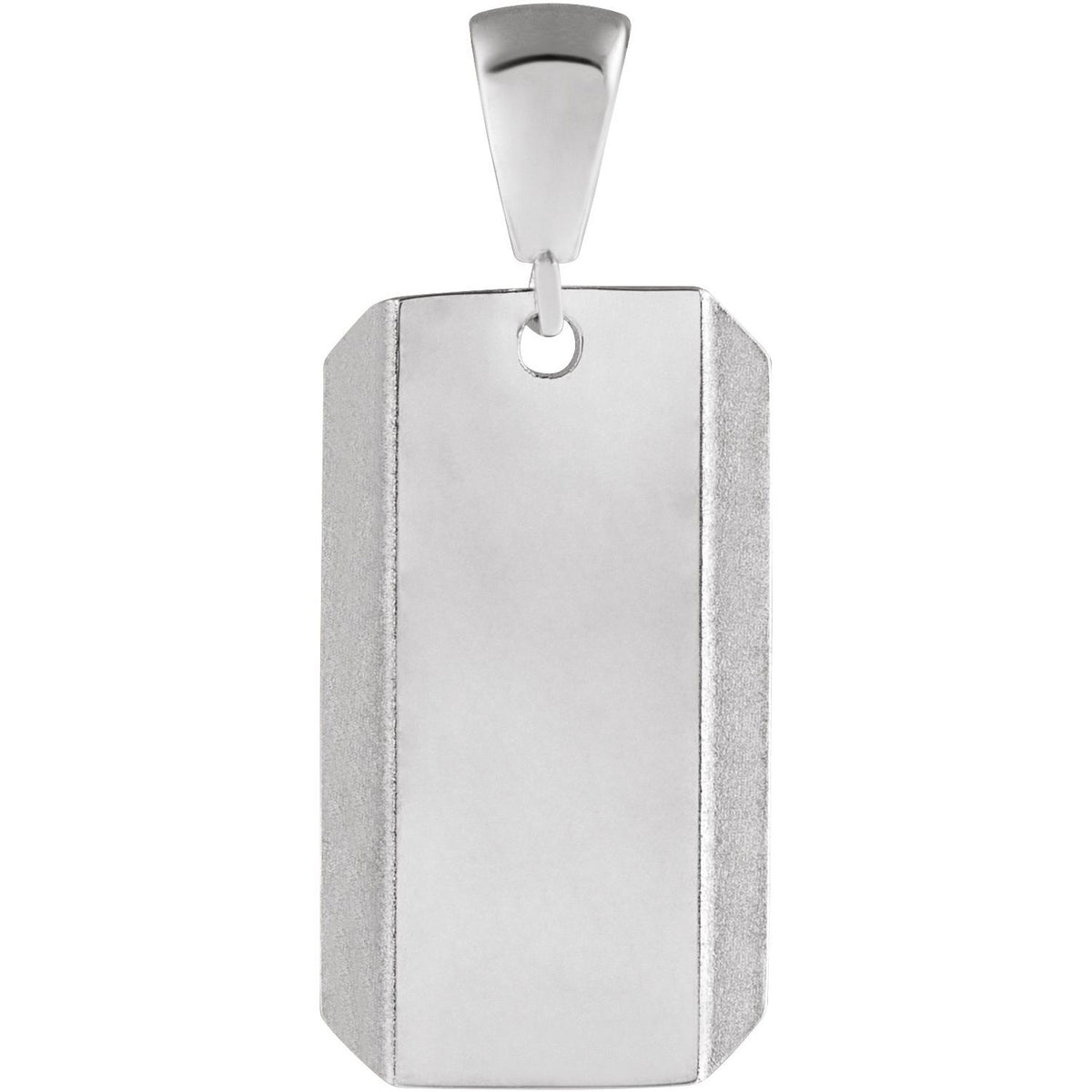 Engravable Dog Tag Pendant, 26.5 x 11 mm