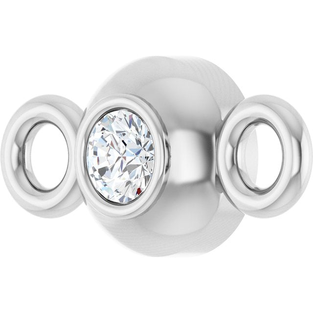 .02 CT Natural Diamond Link, 3.3 mm x 6.8 mm