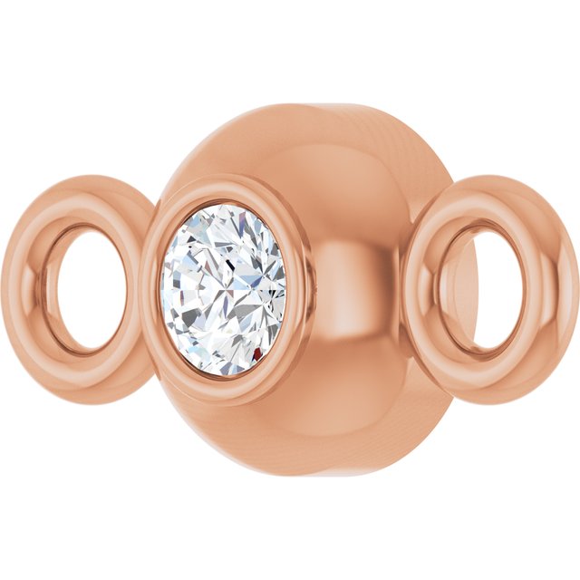 .02 CT Natural Diamond Link, 3.3 mm x 6.8 mm