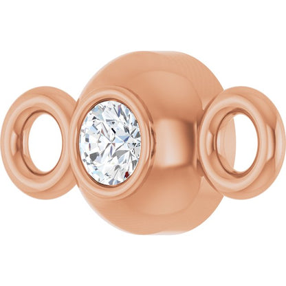 .02 CT Natural Diamond Link, 3.3 mm x 6.8 mm