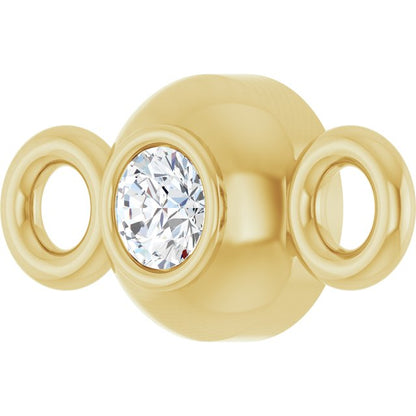 .02 CT Natural Diamond Link, 3.3 mm x 6.8 mm