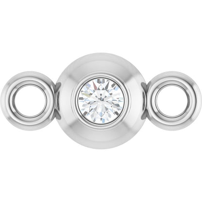 .02 CT Natural Diamond Link, 3.3 mm x 6.8 mm