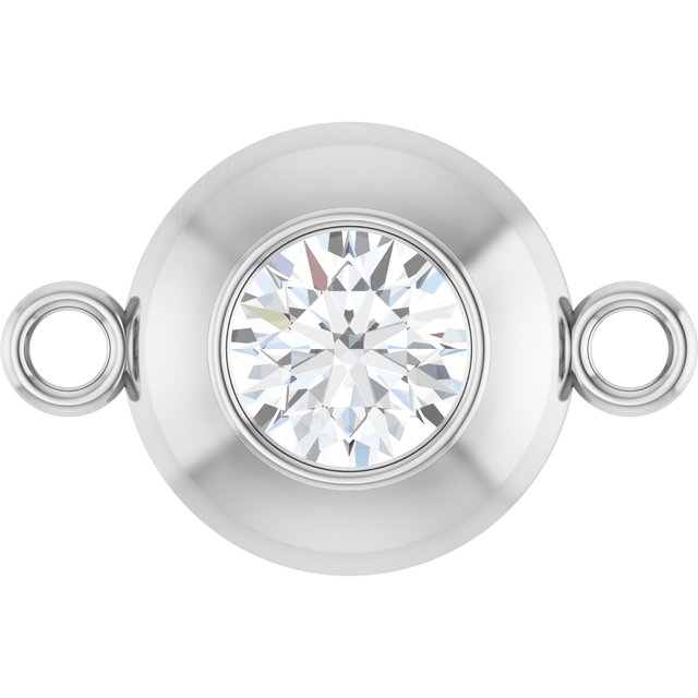 1/4 CT Natural Diamond Link, 7.7 mm x 11.8 mm