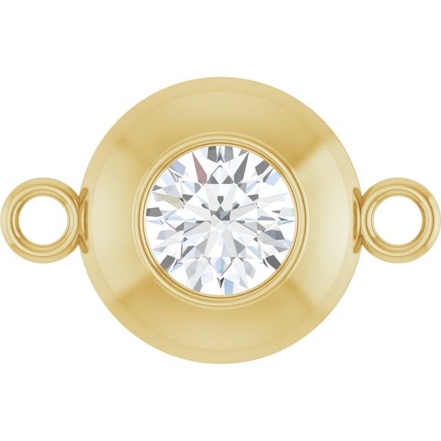 1/4 CT Natural Diamond Link, 7.7 mm x 11.8 mm