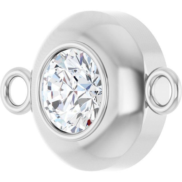 1/4 CT Natural Diamond Link, 7.7 mm x 11.8 mm