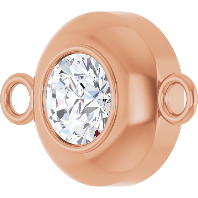 1/4 CT Natural Diamond Link, 7.7 mm x 11.8 mm