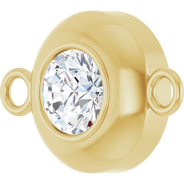 1/4 CT Natural Diamond Link, 7.7 mm x 11.8 mm