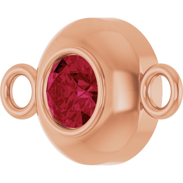 Natural Ruby Link, 6.1 mm x 10.2 mm