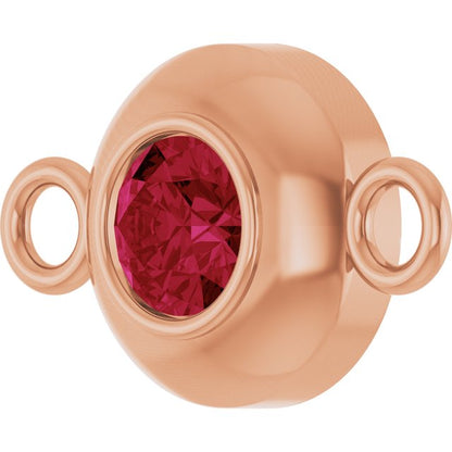 Natural Ruby Link, 6.1 mm x 10.2 mm