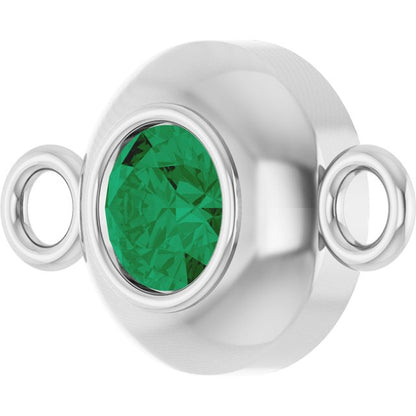 Lab-Grown Emerald Link, 6.1 mm x 10.2 mm