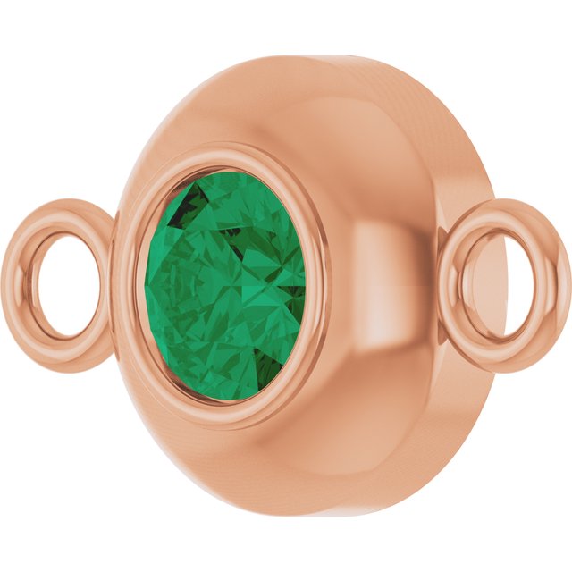 Natural Emerald Link, 6.1 mm x 10.2 mm