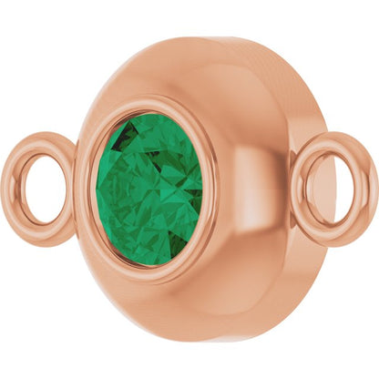 Natural Emerald Link, 6.1 mm x 10.2 mm