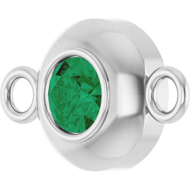 Natural Emerald Link, 6.1 mm x 10.2 mm