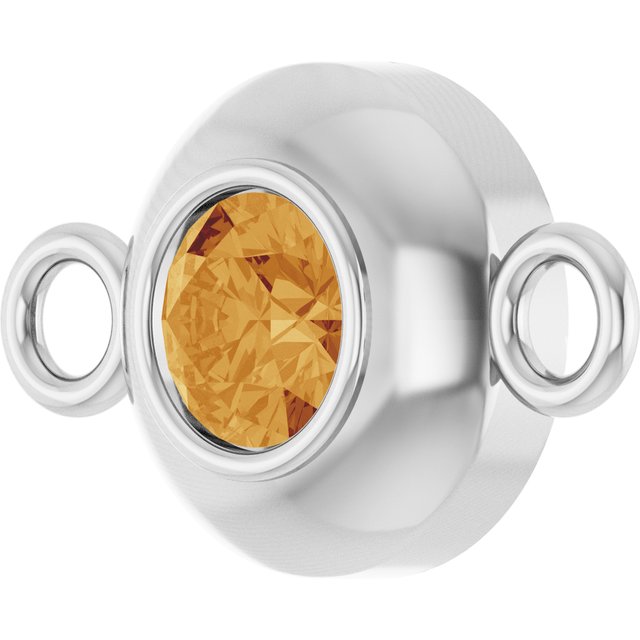 Natural Citrine Link, 6.1 mm x 10.2 mm