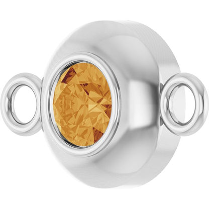 Natural Citrine Link, 6.1 mm x 10.2 mm