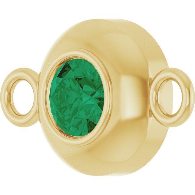 Lab-Grown Emerald Link, 6.1 mm x 10.2 mm