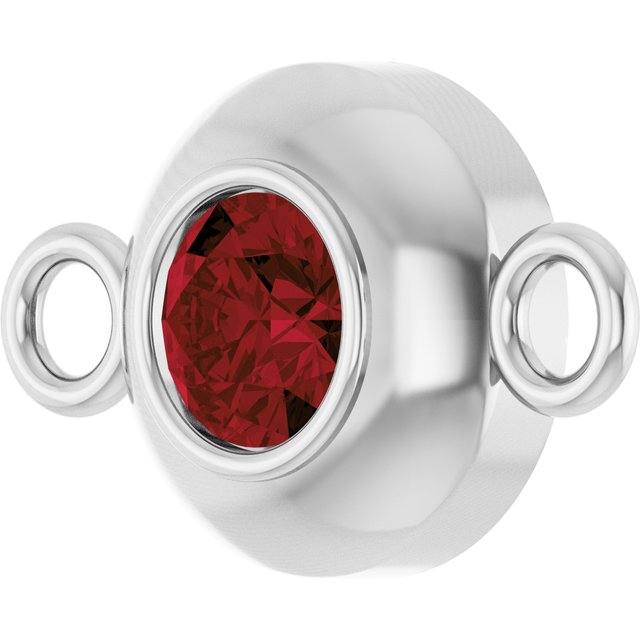Natural Mozambique Garnet Link, 6.1 mm x 10.2 mm