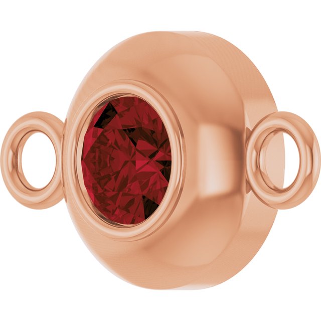 Natural Mozambique Garnet Link, 6.1 mm x 10.2 mm