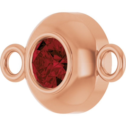 Natural Mozambique Garnet Link, 6.1 mm x 10.2 mm