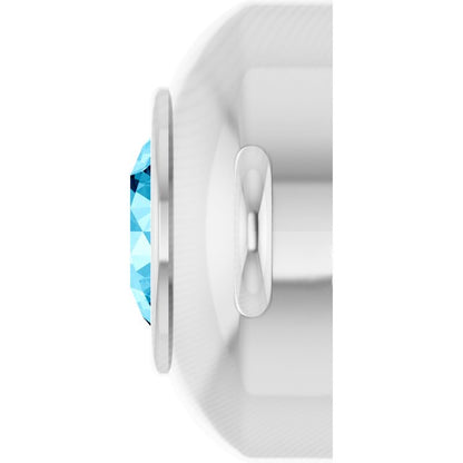 Natural Aquamarine Link, 6.1 mm x 10.2 mm