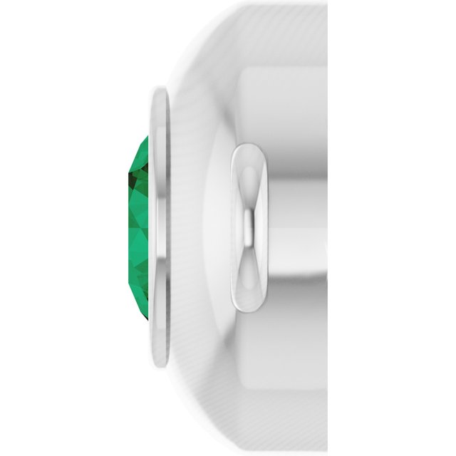 Natural Emerald Link, 6.1 mm x 10.2 mm