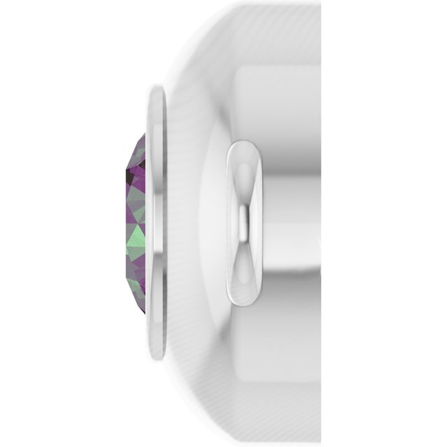 Natural Alexandrite Link, 6.1 mm x 10.2 mm