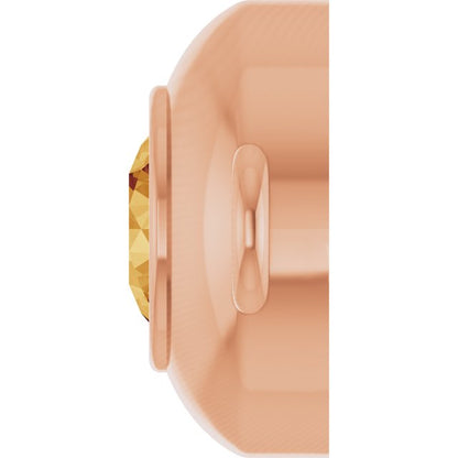Natural Citrine Link, 6.1 mm x 10.2 mm
