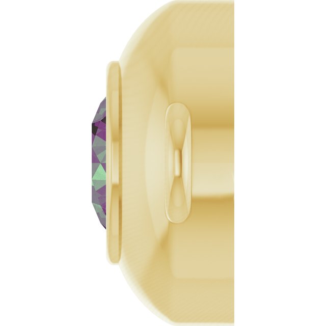 Lab-Grown Alexandrite Link, 6.1 mm x 10.2 mm
