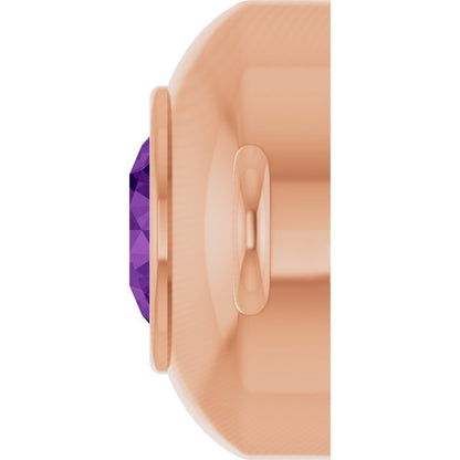Natural Amethyst Link, 6.1 mm x 10.2 mm