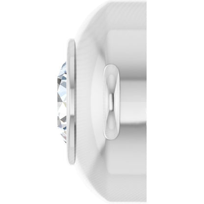 Natural White Sapphire Link, 6.1 mm x 10.2 mm