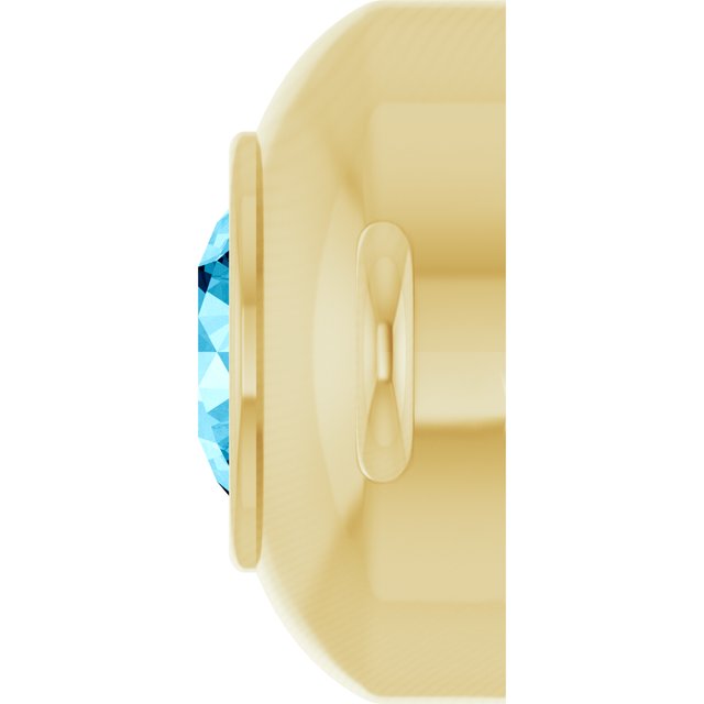 Natural Aquamarine Link, 6.1 mm x 10.2 mm