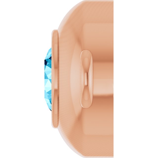 Natural Aquamarine Link, 6.1 mm x 10.2 mm