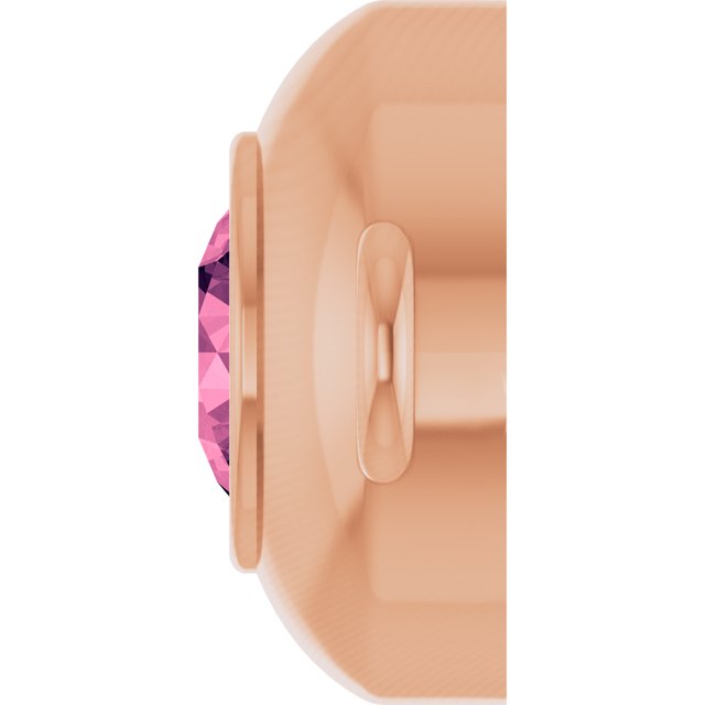 Natural Pink Tourmaline Link, 6.1 mm x 10.2 mm