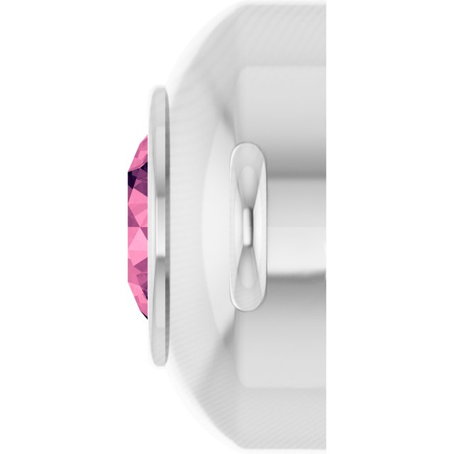 Natural Pink Tourmaline Link, 6.1 mm x 10.2 mm
